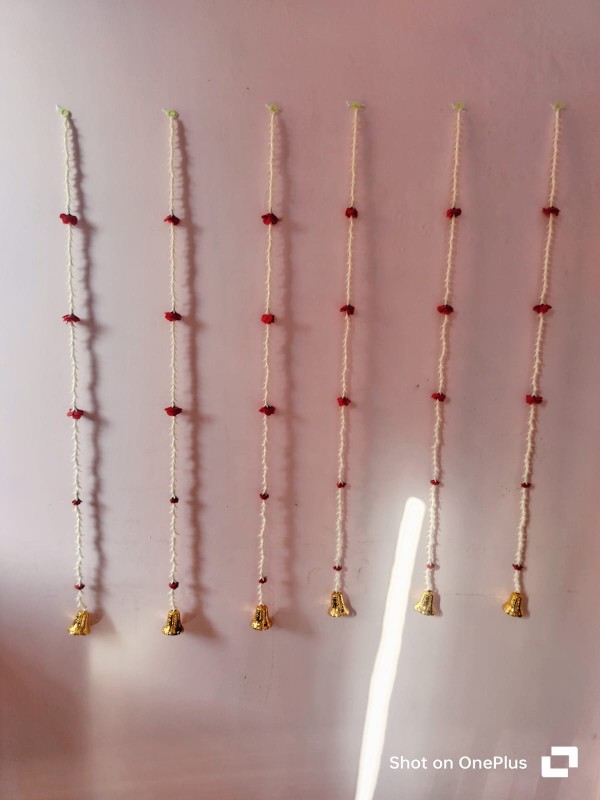 ARTIFICIAL RAJNIGANDHA ROSE BELL HANGING