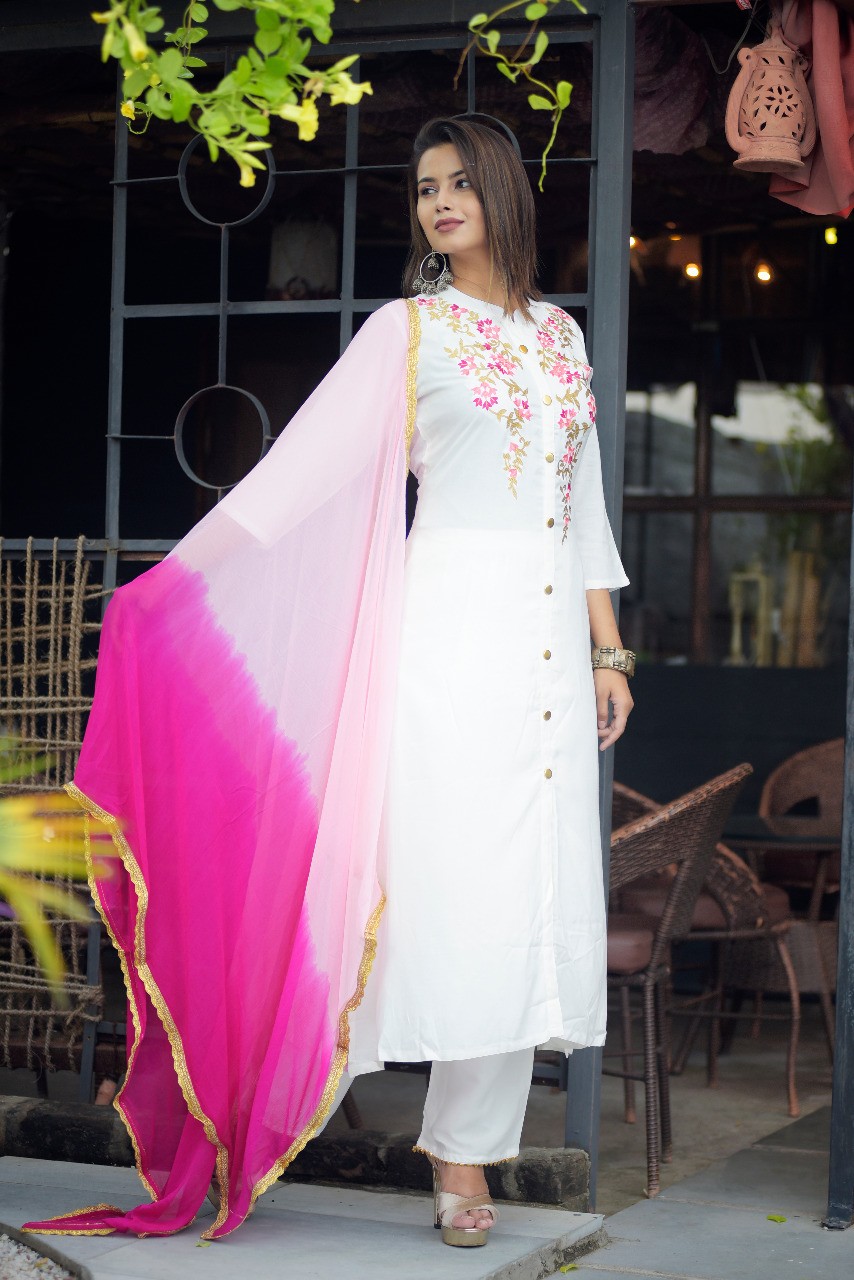 State Kurti + Pant +dupatta