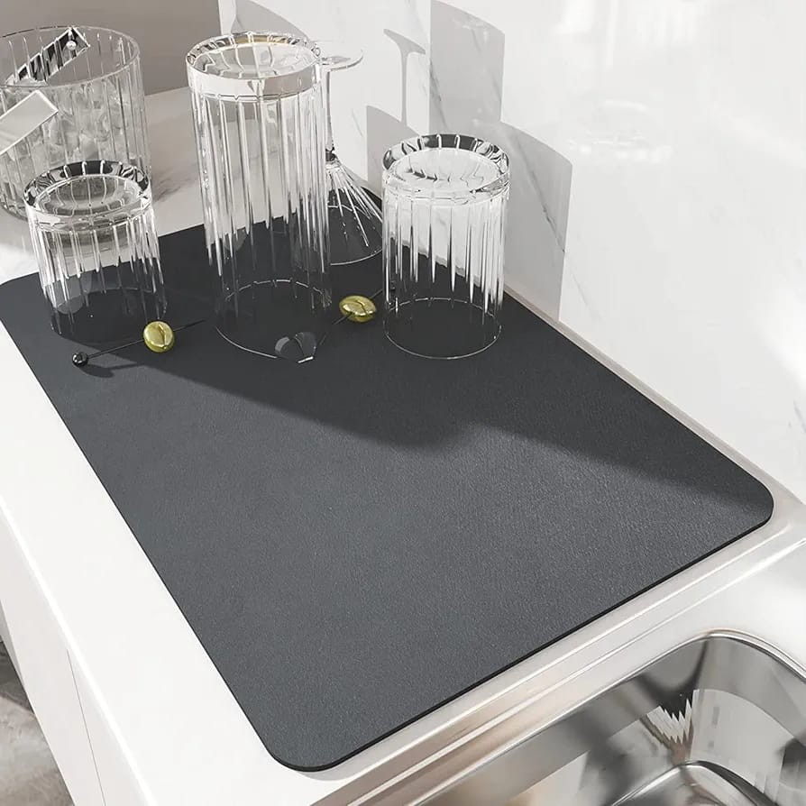Water absorbs Dish Drying Mat