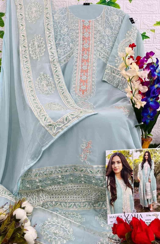 Georgette net work suit with dupatta
