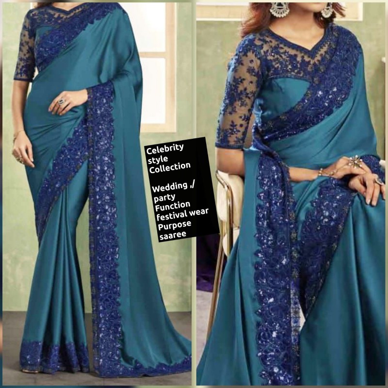 silk saaree Heavy premium work on saaree & blouse