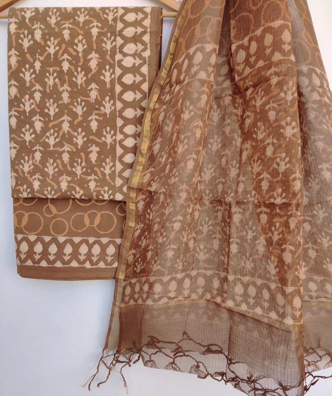 Printed suit with dupatta