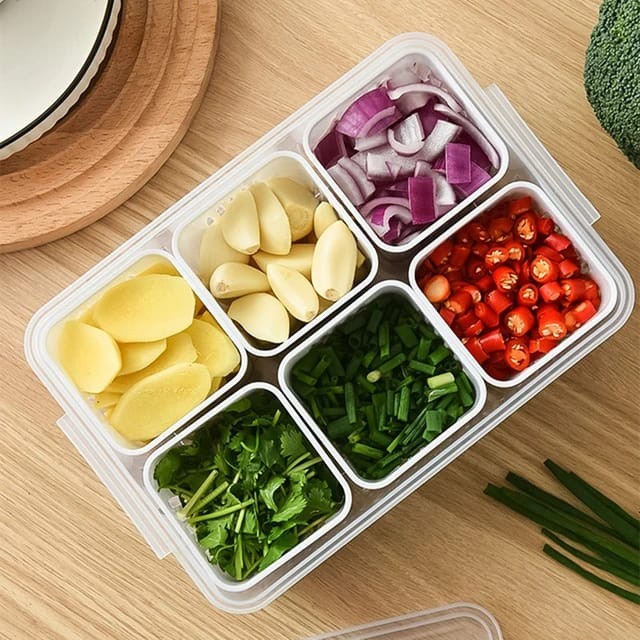 6 Grid Fridge Multipurpose Container