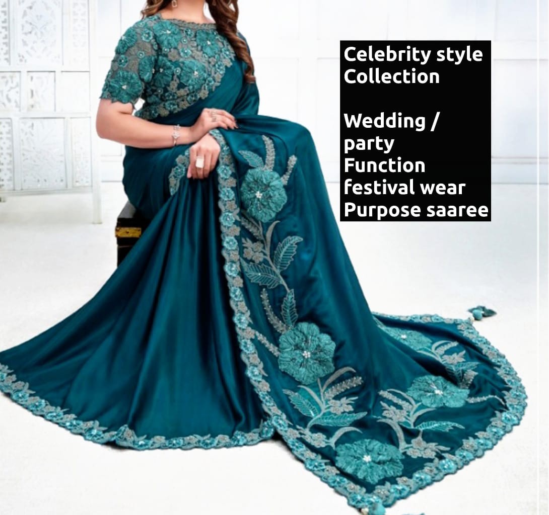 Wedding  party Function Imported Italian silk fabric saaree
