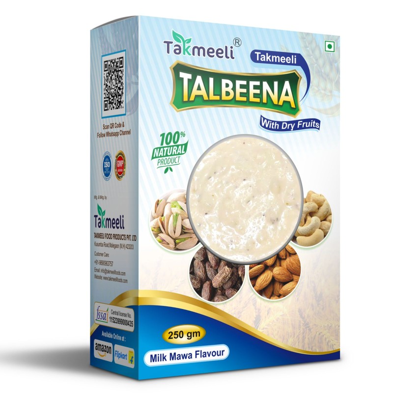 Takmeeli Talbeena with Dry Dates (Elaichi Flavor) 250gm - Pack of 1