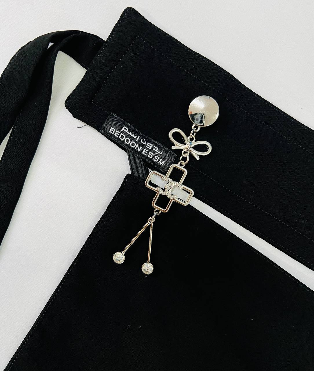 Single layer canvas forehead side brooch nakab