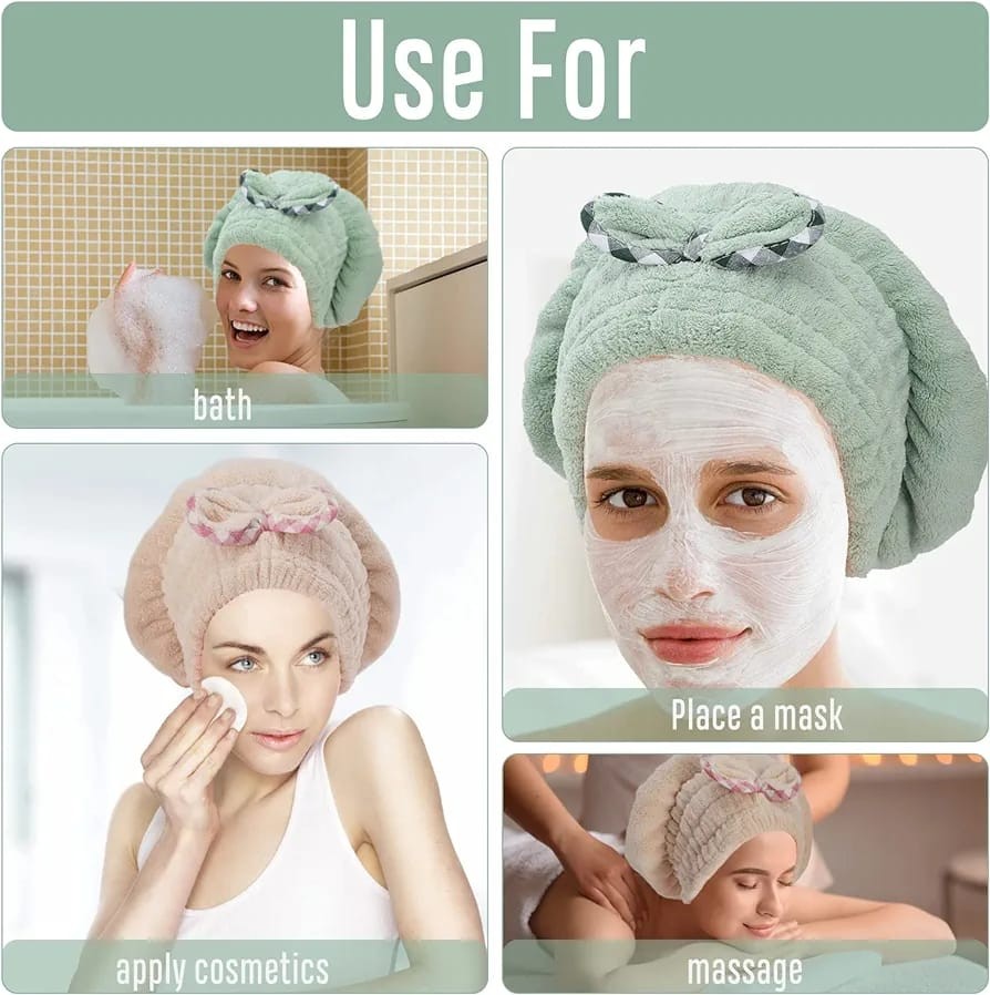 Hair Dry Microfiber Towel Cap