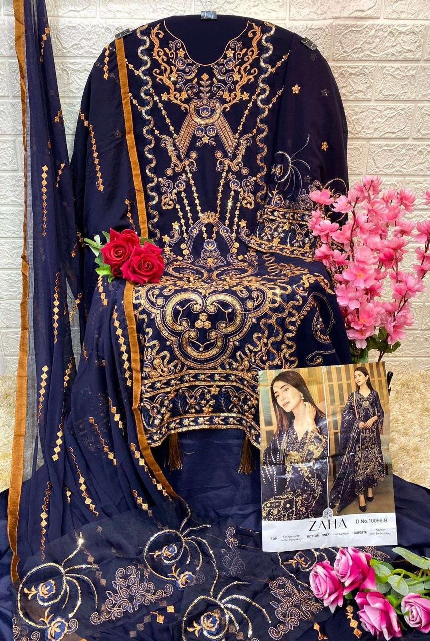 Georgette net suit with dupatta