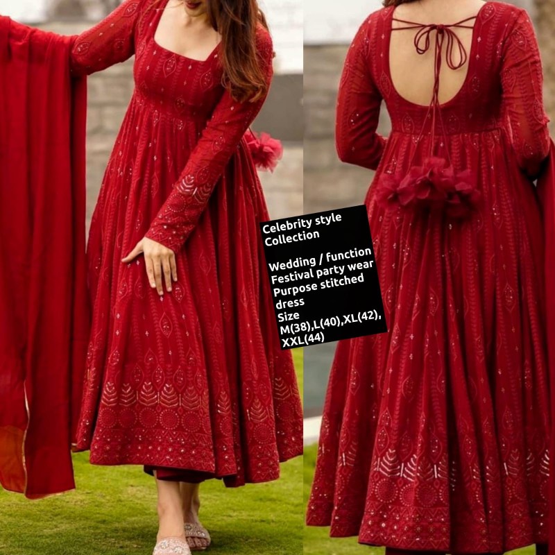 Anarkali Front & back embroidered